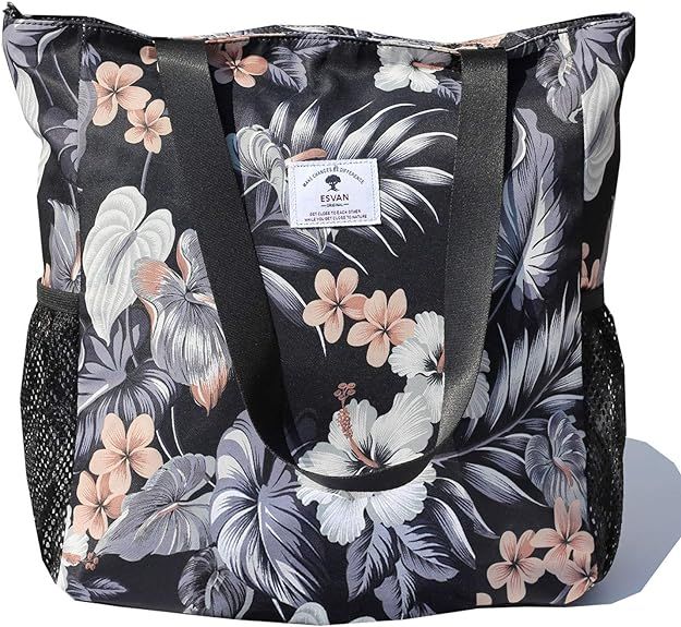 Original Floral Water Resistant Large Tote Bag Shoulder Bag for Gym Beach Travel Daily Bags Upgra... | Amazon (US)