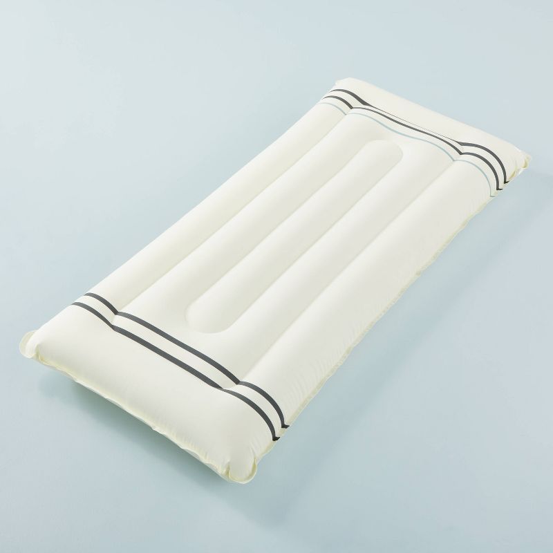Inflatable Striped Summer Lounger Cream/Gray - Hearth & Hand™ with Magnolia | Target