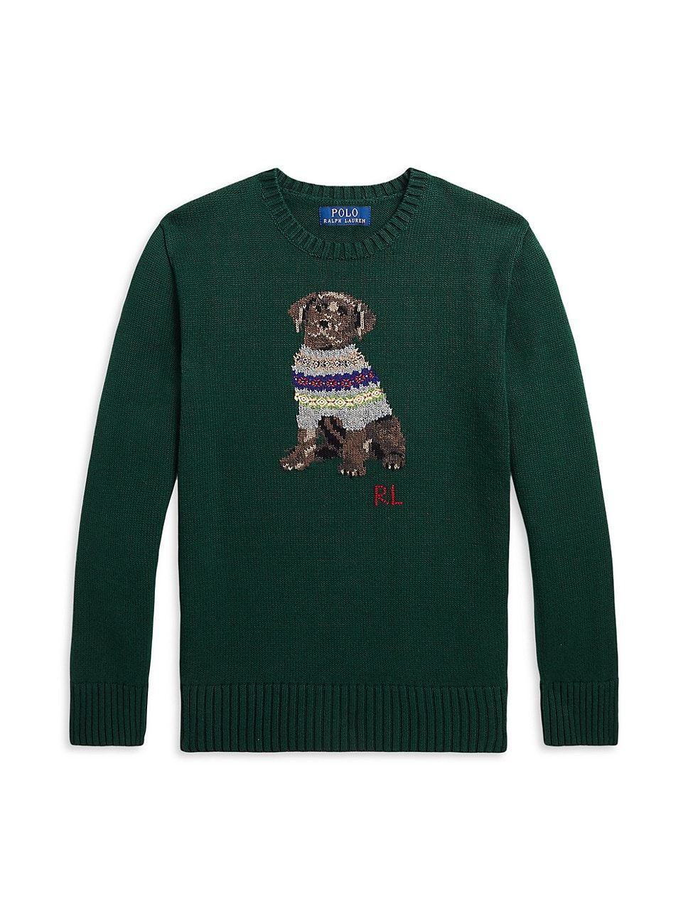 Little Boy's & Boy's Embroidered Dog Cotton Sweater | Saks Fifth Avenue