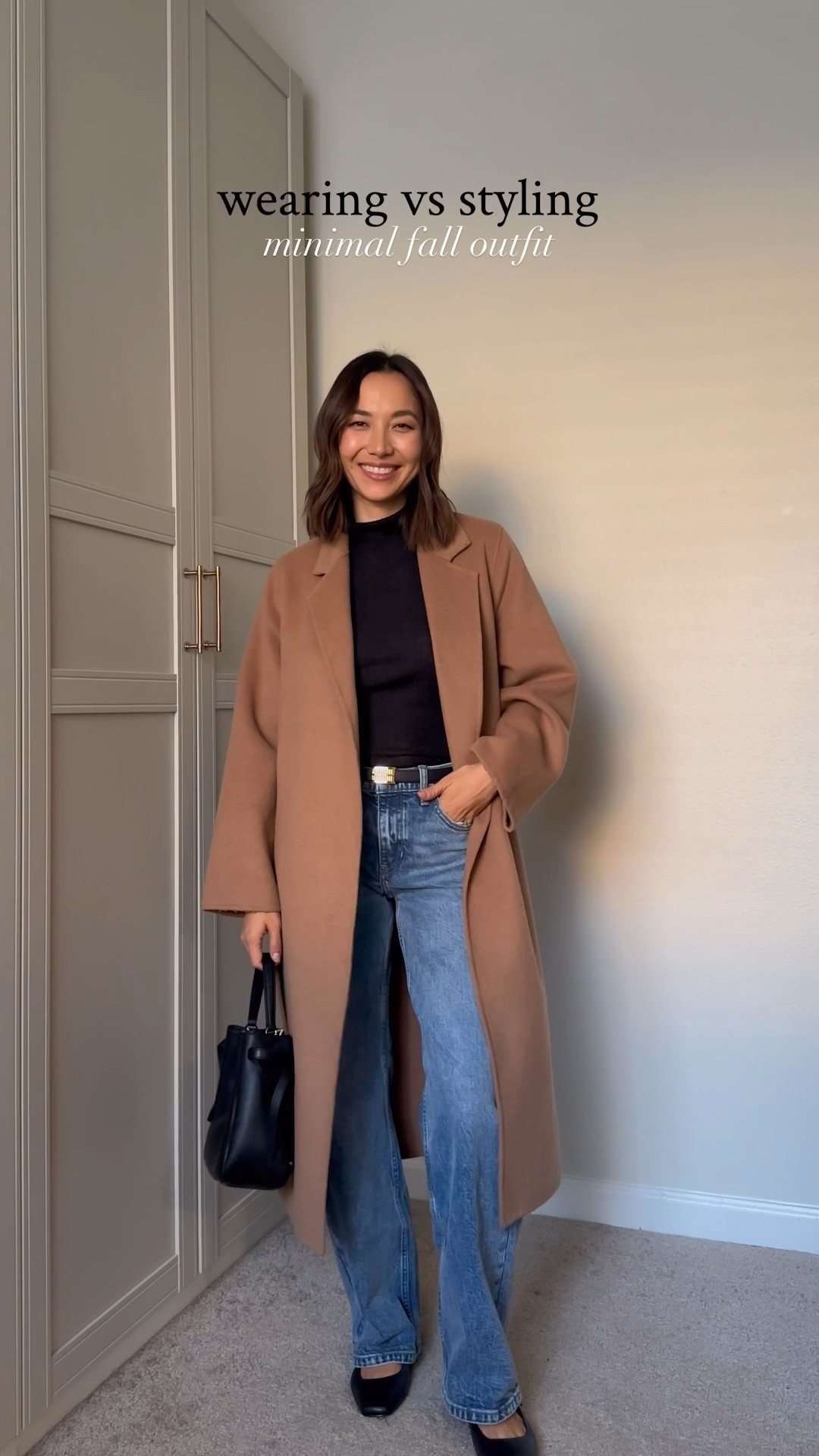 Wearing vs styling a minimal fall outfit 


Mango camel coat xs
Eileen fisher turtleneck xs
BR 90s loose jeans - 25 regular 
Dolce vita ballet flats tts 

Classic style 

#LTKStyleTip