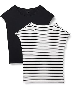 Amazon Essentials Women's Jersey Regular-Fit Short-Sleeve Boat-Neck T-Shirt | Amazon (US)