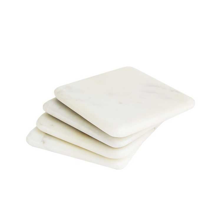 White Marble Coasters, Set of 4 | Kirkland's Home