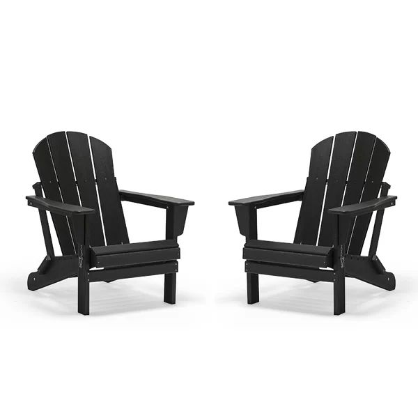 Bethune Plastic Folding Adirondack Chair (Set of 2) | Wayfair North America