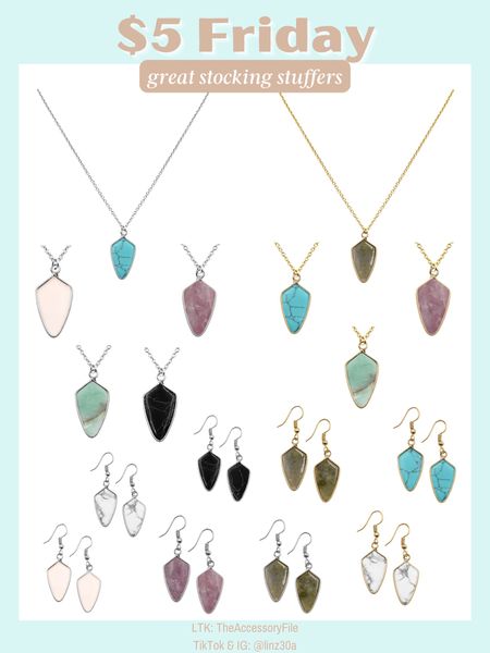 $5 Friday 

Gemstone earrings, gemstone necklace, gift guide for her, gifts for her, stocking stuffers, Christmas gifts, holiday gifts, Christmas looks #blushpink #winterlooks #winteroutfits #winterstyle #winterfashion #wintertrends #shacket #jacket #sale #under50 #under100 #under40 #workwear #ootd #bohochic #bohodecor #bohofashion #bohemian #contemporarystyle #modern #bohohome #modernhome #homedecor #amazonfinds #nordstrom #bestofbeauty #beautymusthaves #beautyfavorites #goldjewelry #stackingrings #toryburch #comfystyle #easyfashion #vacationstyle #goldrings #goldnecklaces #fallinspo #lipliner #lipplumper #lipstick #lipgloss #makeup #blazers #primeday #StyleYouCanTrust #giftguide #LTKRefresh #LTKSale #springoutfits #fallfavorites #LTKbacktoschool #fallfashion #vacationdresses #resortfashion #summerfashion #summerstyle #rustichomedecor #liketkit #highheels #Itkhome #Itkgifts #Itkgiftguides #springtops #summertops #Itksalealert #LTKRefresh #fedorahats #bodycondresses #sweaterdresses #bodysuits #miniskirts #midiskirts #longskirts #minidresses #mididresses #shortskirts #shortdresses #maxiskirts #maxidresses #watches #backpacks #camis #croppedcamis #croppedtops #highwaistedshorts #goldjewelry #stackingrings #toryburch #comfystyle #easyfashion #vacationstyle #goldrings #goldnecklaces #fallinspo #lipliner #lipplumper #lipstick #lipgloss #makeup #blazers #highwaistedskirts #momjeans #momshorts #capris #overalls #overallshorts #distressesshorts #distressedjeans #whiteshorts #contemporary #leggings #blackleggings #bralettes #lacebralettes #clutches #crossbodybags #competition #beachbag #halloweendecor #totebag #luggage #carryon #blazers #airpodcase #iphonecase #hairaccessories #fragrance #candles #perfume #jewelry #earrings #studearrings #hoopearrings #simplestyle #aestheticstyle #designerdupes #luxurystyle #bohofall #strawbags #strawhats #kitchenfinds #amazonfavorites #bohodecor #aesthetics 

#LTKsalealert #LTKunder50 #LTKGiftGuide