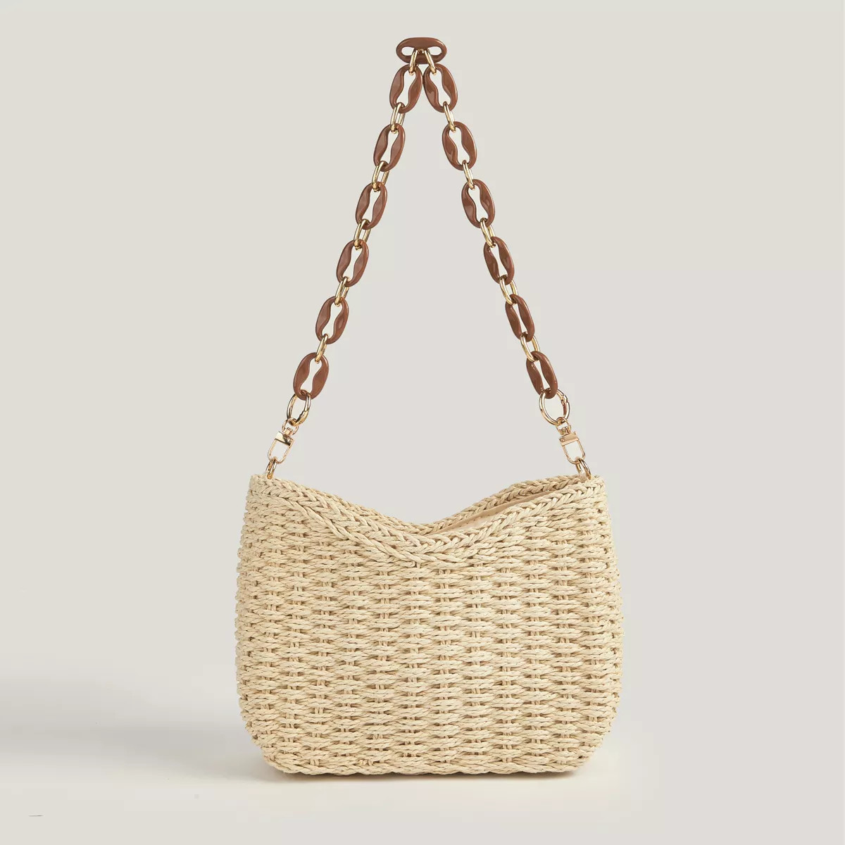Women's Chic Crochet Crossbody Bag with Chainlink Strap - Cupshe-F-Beige | Target
