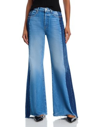 MOTHER The Tuxedo Sidestepper Sneak Fray High Rise Wide Leg Jeans in Double Stacked | Bloomingdal... | Bloomingdale's (AU)