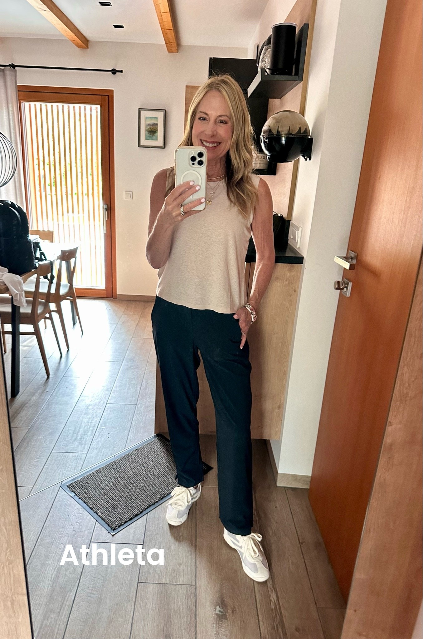 Heading to our next destination, Ljubljana! 

I wanted to be comfy so I chose this Athleta pants and top!