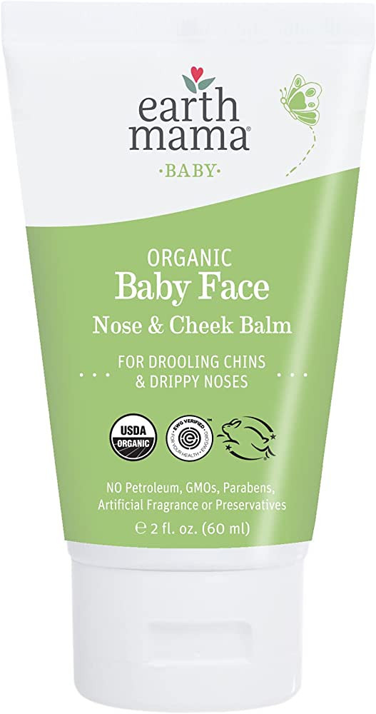 Organic Baby Face Nose & Cheek Balm for Dry Skin by Earth Mama | Natural Petroleum Jelly Alternat... | Amazon (US)