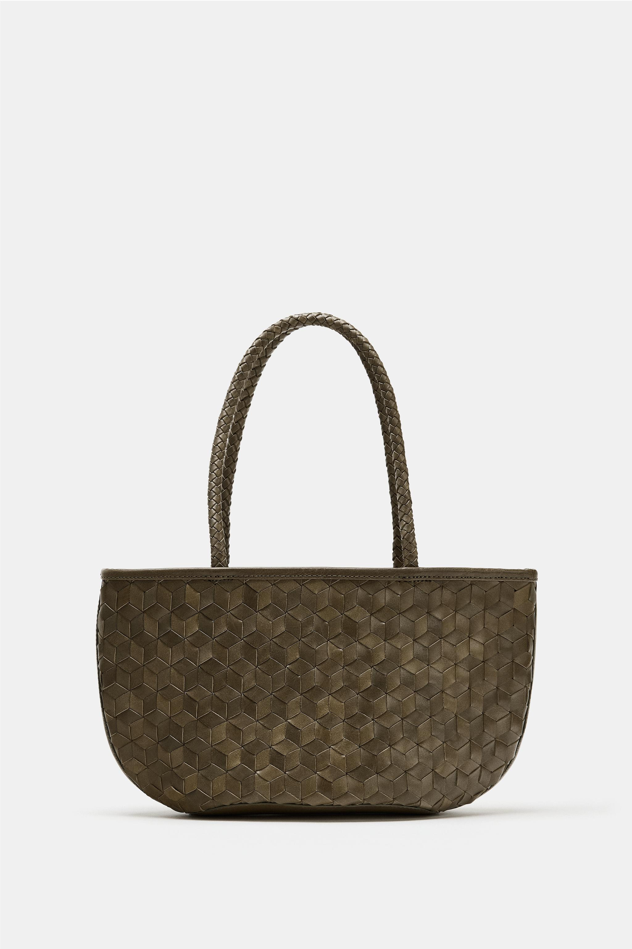 BRAIDED LEATHER SHOULDER BAG | Zara FR