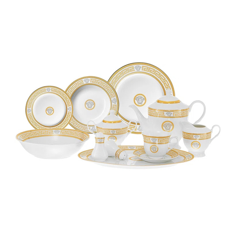 Astoria Grand Thawville Porcelain China Dinnerware Set - Service for 8 | Wayfair North America