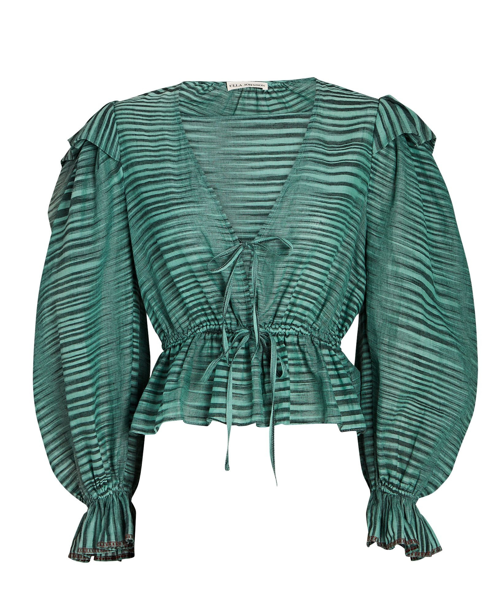 Ophelia Striped Tie-Front Top | INTERMIX