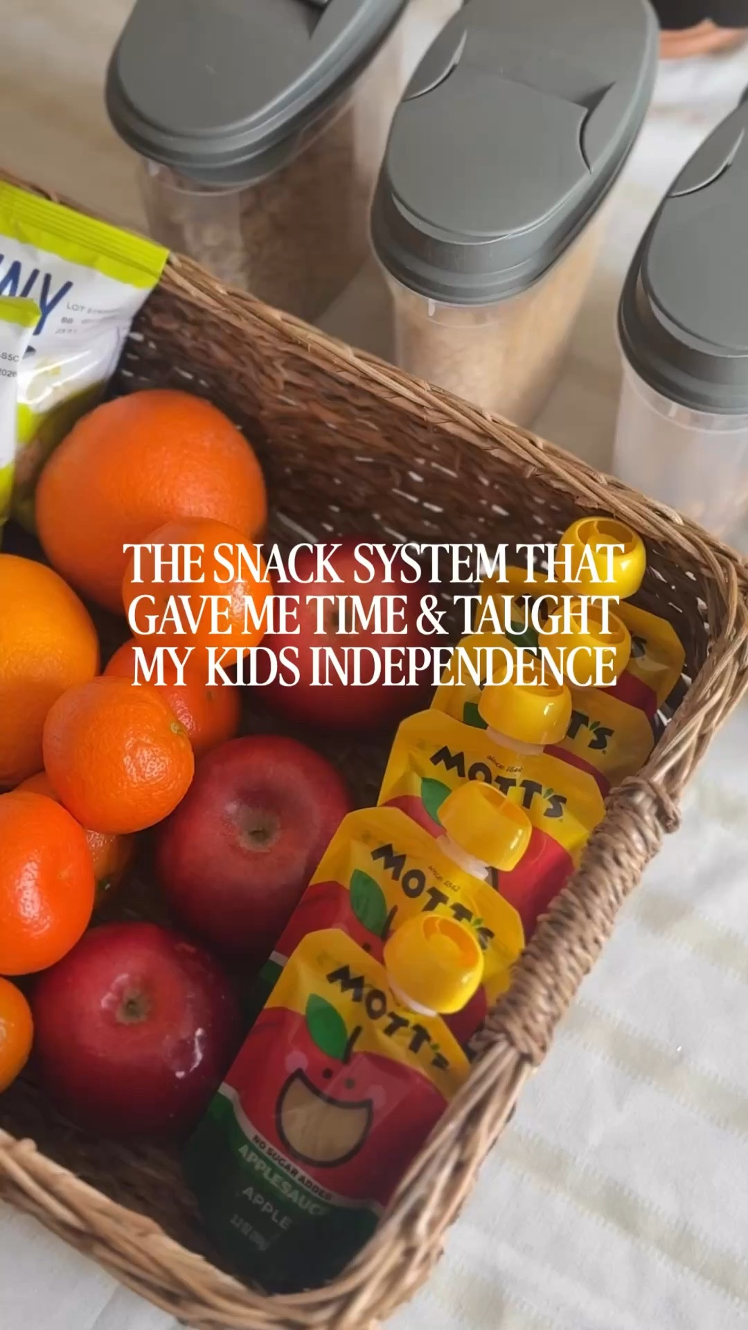 This snack system has saved me so much time & energy! 🤍 

We keep designated snack times (10:30 + 3:30/4), but I also leave breakfast out so they can come back to it if they’re still hungry. The goal was independence—letting them choose, while still having structure so snacks don’t get raided all day.

Mom tip: switch out what’s in the cookie jar each week to keep it exciting—trail mix, cookies, oatmeal bars… it makes it feel new without extra work ✨

 🤍

#snacksystem #momlife #organizedhome #kidsnacks #momofthree #homeorganization #independentkids #familyroutines

#LTKKids #LTKHome #LTKmomlife