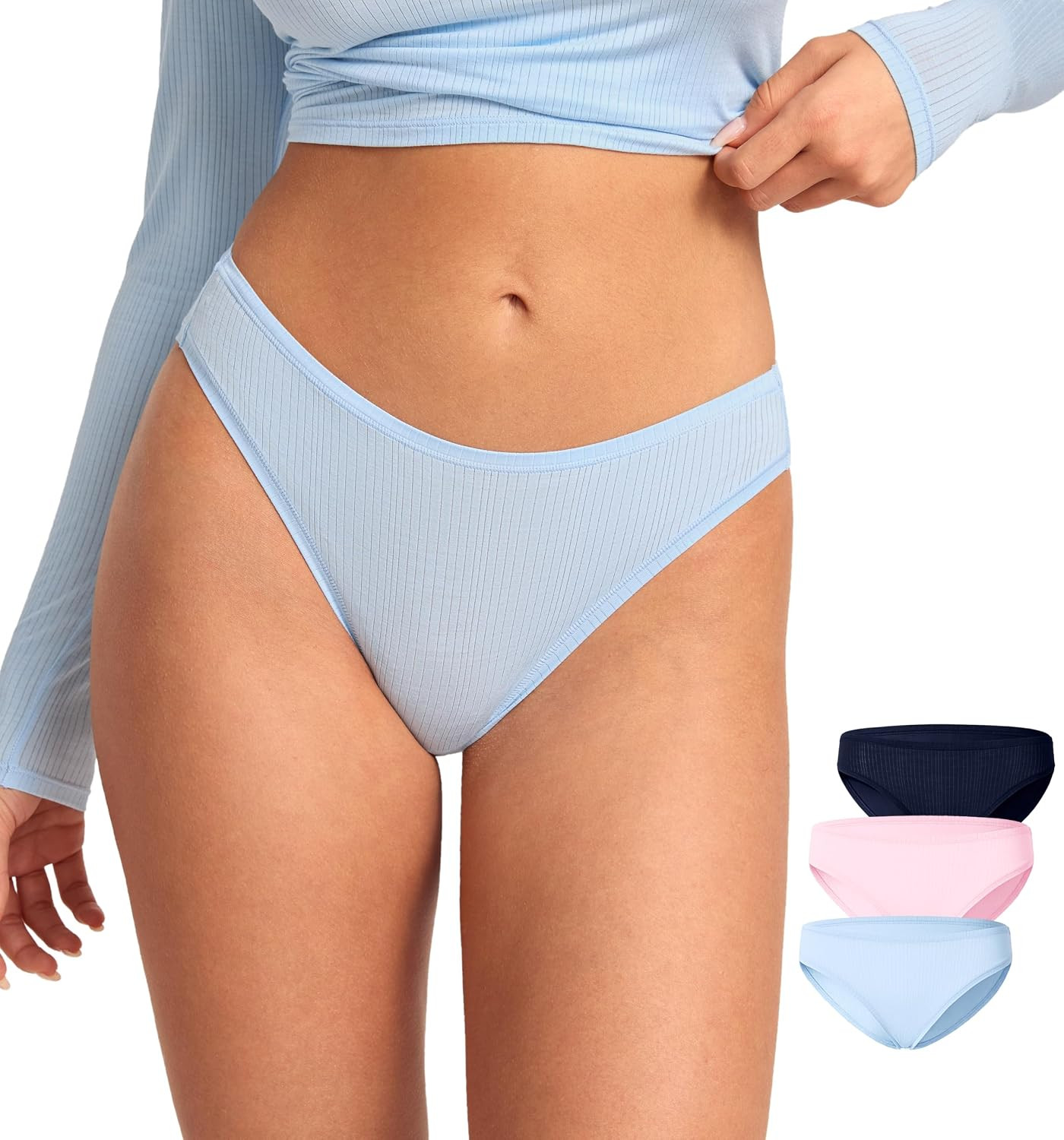 Natrelax Modal Ribbed Bikini | Amazon (US)