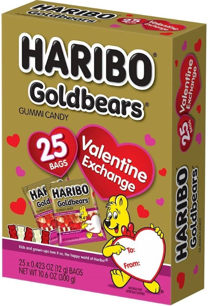 Haribo Gold-Bears Valentines Day Gummy Bears Party Supplies Favors, 25 Count | Amazon (US)