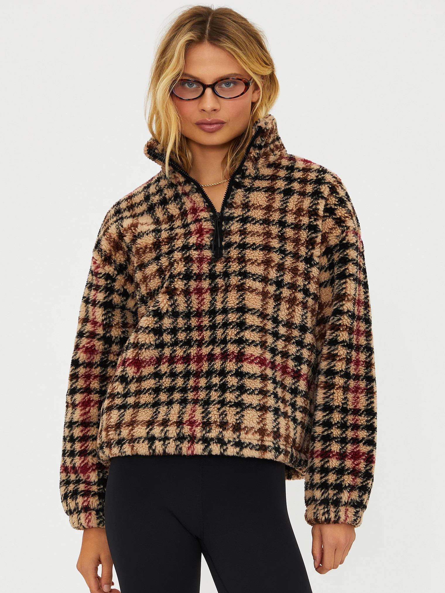 Buy Leona Sherpa, Midnight Houndstooth - Order Hoodies & Sweatshirts online - Victoria's Secret U... | Victoria's Secret (US / CA )