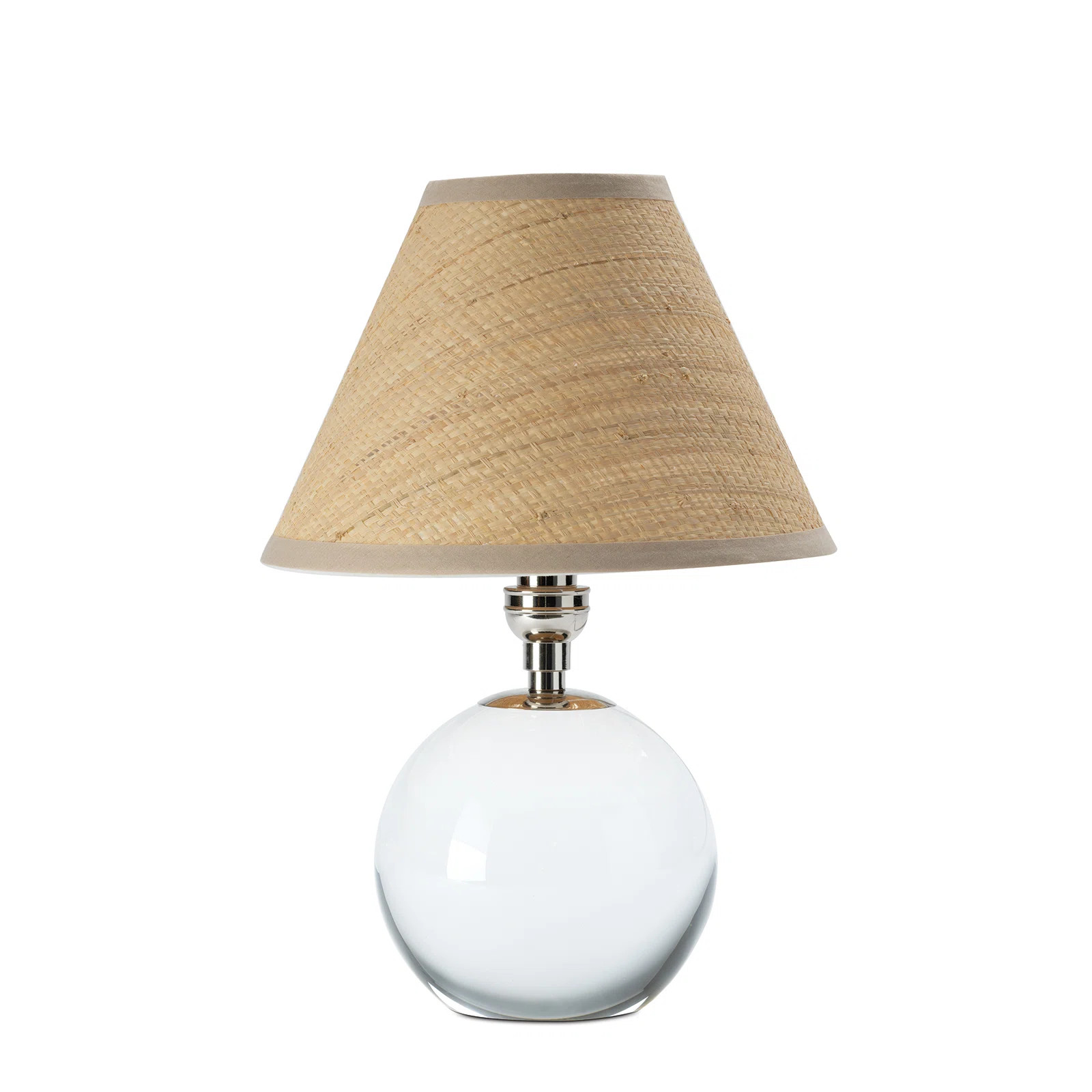 Giorgio Crystal Mini Lamp (Natural Brass with Rattan Shade) | Wayfair North America