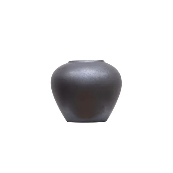 Better Homes & Gardens Ceramic Round Urn Vase, 7", Dark Gray | Walmart (US)
