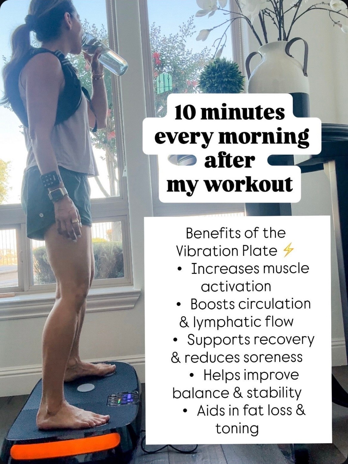I use this vibration plate for 10 minutes after my workouts, and it has become one of my favorite recovery tools. It helps get my body moving after exercise, supports circulation, and is an easy way to add a little extra movement to my routine without taking up much time.

vibration plate, workout recovery, home fitness, muscle recovery, wellness routine, circulation support, active lifestyle, fitness essentials, home gym equipment, workout favorites, healthy habits, post workout routine, Amazon fitness finds, EverydayHolly

#LTKActive #LTKfitnessgoals #LTKOver40