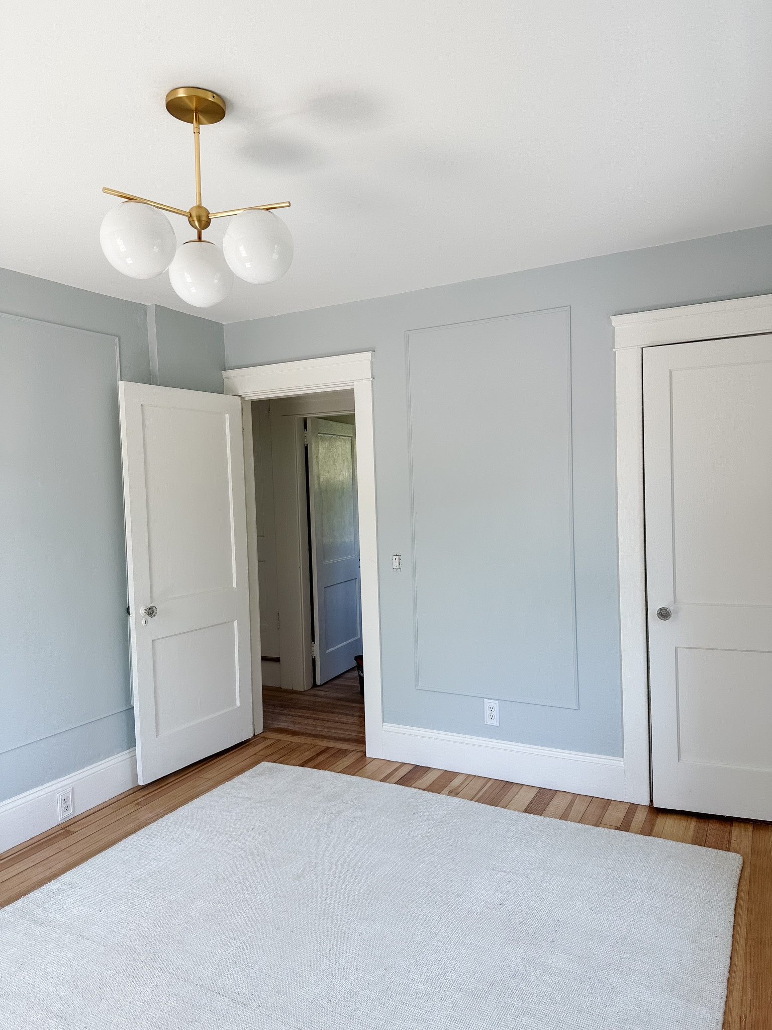 Master bedroom light, neutral wool rug, linen blackout curtains, pinch pleat semi sheer curtains with double rod

#LTKOver40 #LTKHome #LTKSaleAlert