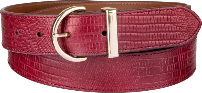 Cole Haan Lizard Embossed Leather Belt | Nordstrom | Nordstrom