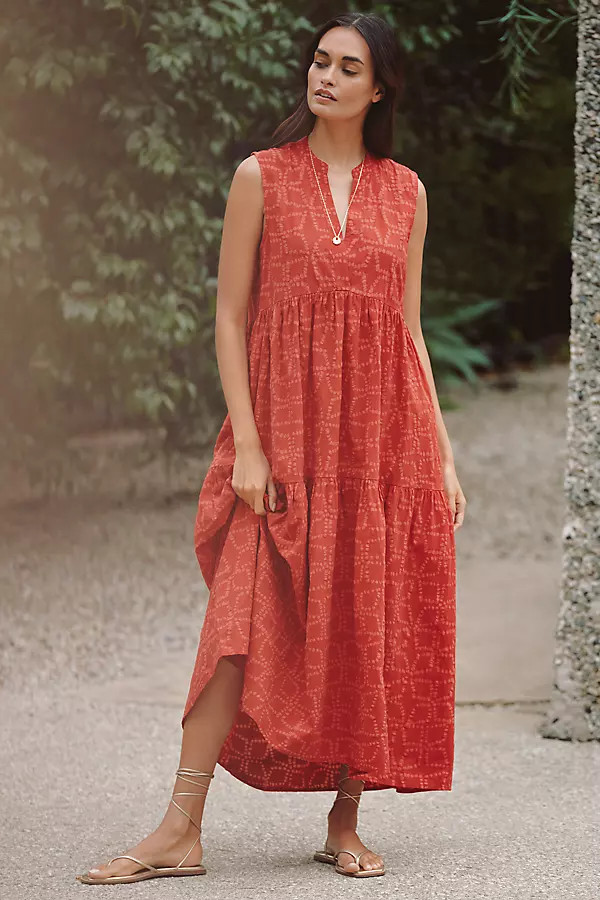 The Kallie Sleeveless Flowy Midi Dress by Celandine | Anthropologie (US)