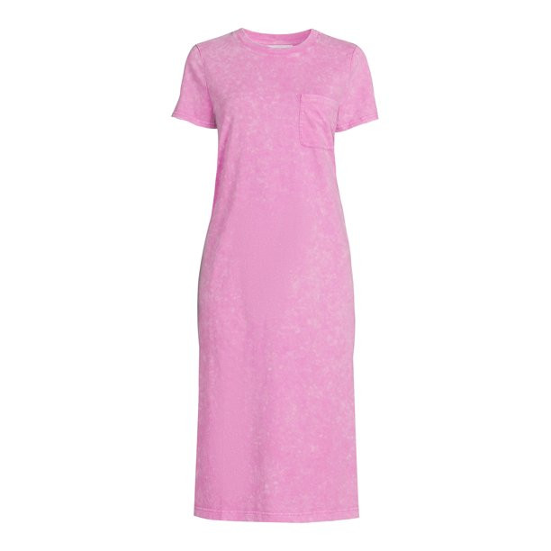 Time and Tru Women's T-Shirt Midi Dress | Walmart (US)