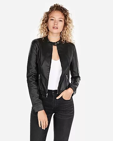 vegan leather jacket curated on LTK
