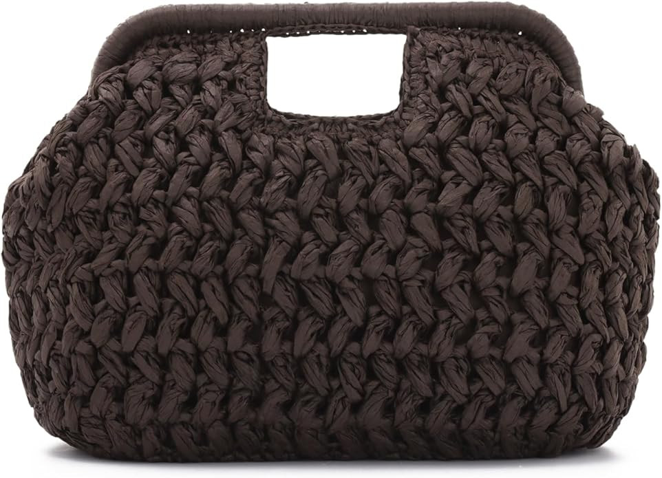 Emprier Straw Clutch Purses for Women Dumpling Bag Summer Beach Woven Handbag | Amazon (US)