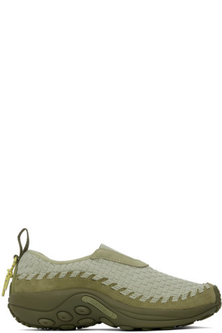 Merrell 1TRL - Green Jungle Moc EVO Woven Sneakers | SSENSE