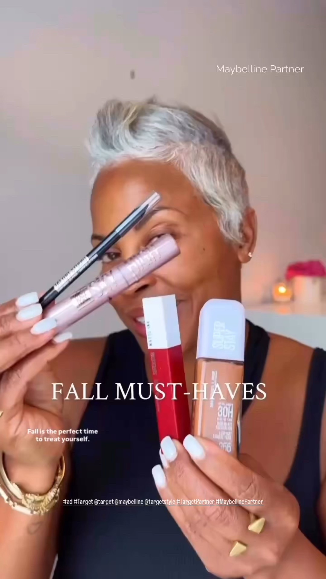 #ad Cozy season = self-care + a little glam 🍂

My Fall Boo Basket wouldn’t be complete without these @maybelline must-haves — all available at @target!
.
.
.
@target @targetstyle
#MaybellinePartner #ad #TargetPartner #Target 

#LTKGiftGuide #LTKHoliday #LTKBeauty