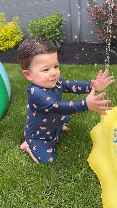 Summer fun is here! 🌞 Celebrating Conrad's first real summer with the best essentials from @potterybarnkids. From splashing around on the splash pad and enjoying watermelon on the picnic table to riding in style, we've got everything we need and more for a summer full of memories! 🌈🍉🚲 #lovemypbk #pbkpartner 

#LTKSwim #LTKBaby #LTKSeasonal