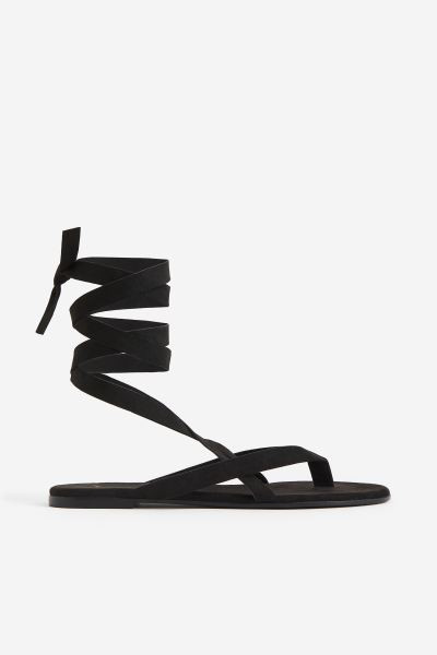 Strappy Sandals - Black - Ladies | H&M US | H&M (US + CA)