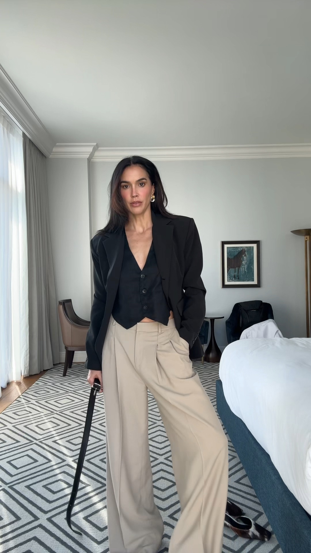 wearing a size 6 in the vest, Medium in jacket, size 6 in pants (size up from my regular size for a baggier look), heels run true to size 🖤

#LTKFindsUnder100 #LTKStyleTip #LTKCon