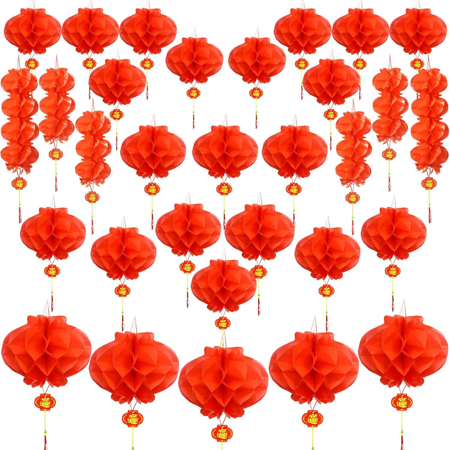 Mauts-inus 31 Pcs Red Chinese Lanterns,Chinese New Year, Spring Festival, Lantern Festival Celebr... | Amazon (CA)