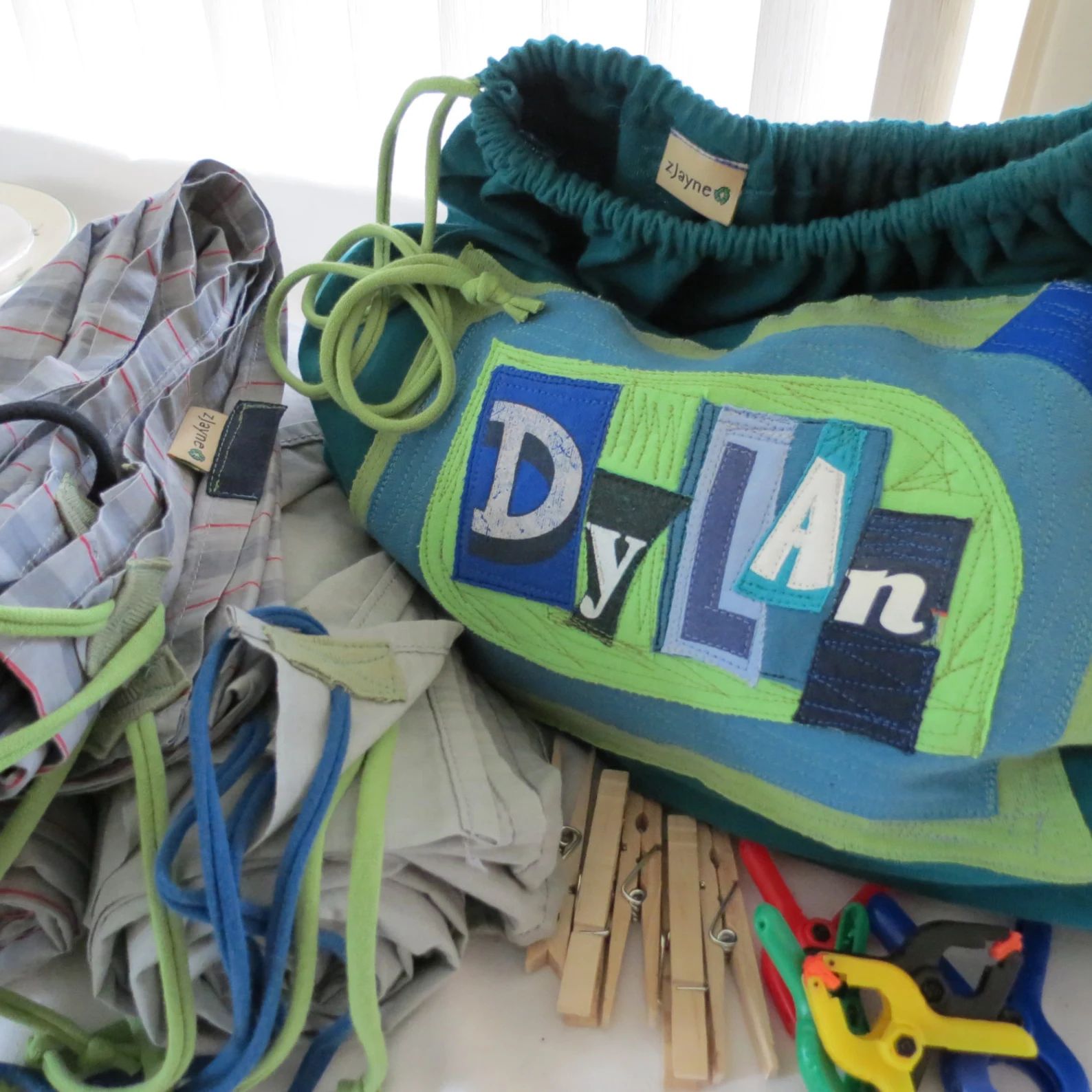 Build a Fort Kit Upcycled Drawstring Bag SET Personalized ONE - Etsy | Etsy (US)