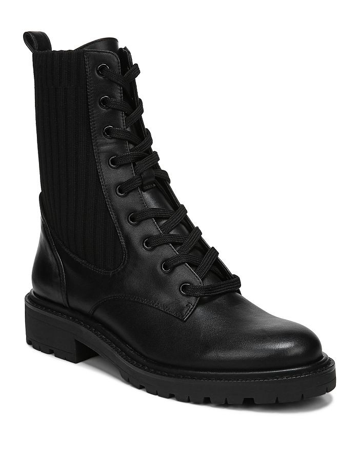 Women's Lydell Almond Toe Knit Fabric & Suede Booties | Bloomingdale's (US)