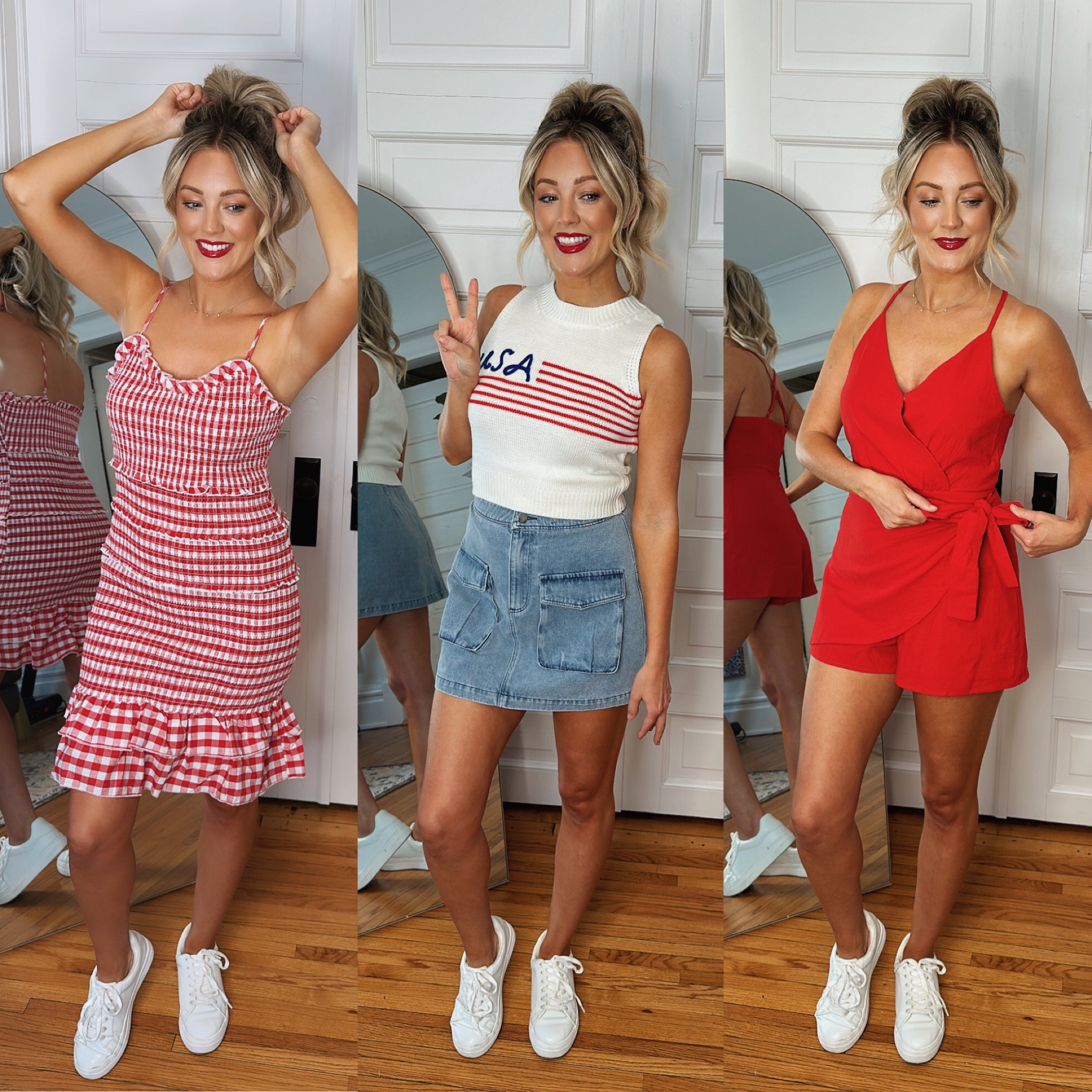 Patriotic pieces perfect for BBQs, fireworks, 4 of July, cabin weekends, and Memorial Day! ❤️🤍🩵

#LTKSeasonal #LTKStyleTip