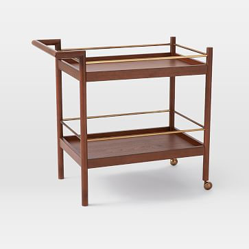 Mid-Century Bar Cart - Walnut | West Elm (US)