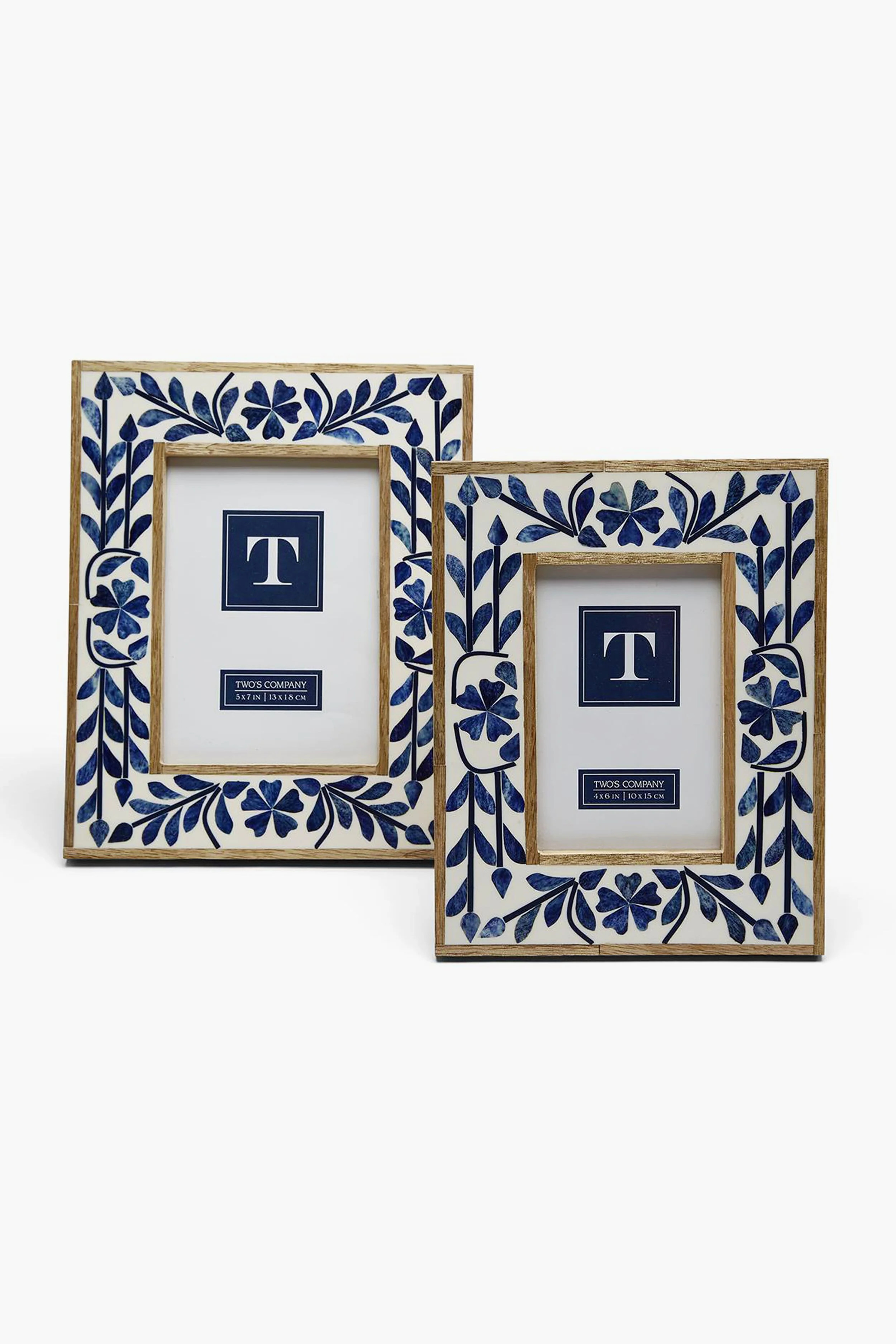 5x7 Blue Belle Bone Inlay Photo Frame | Tuckernuck (US)