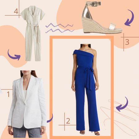 Fun Spring Outfit: Jumpsuit + Linen Blazer + Espadrilles 💙

#LTKwedding #LTKstyletip #LTKsalealert