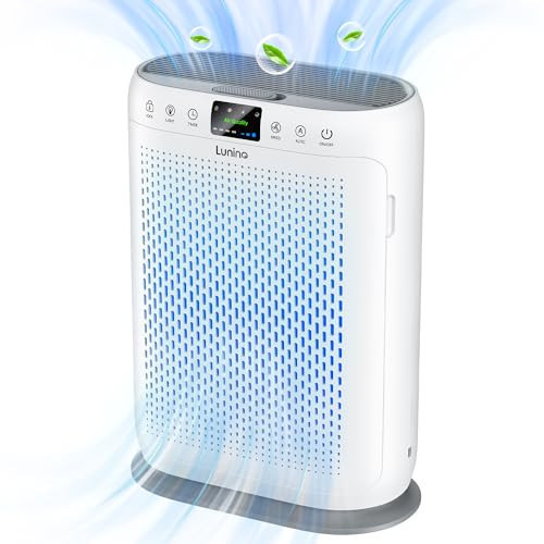 Air Purifiers for Home Large Room up to 2400sq.ft, LUNINO H13 HEPA Air Filter with PM 2.5 Display Air Quality Sensors, Aromatherapy Function, Air Cleaner for Dust, Smoke, Dander, Pets Hair, Pollen | Amazon (US)