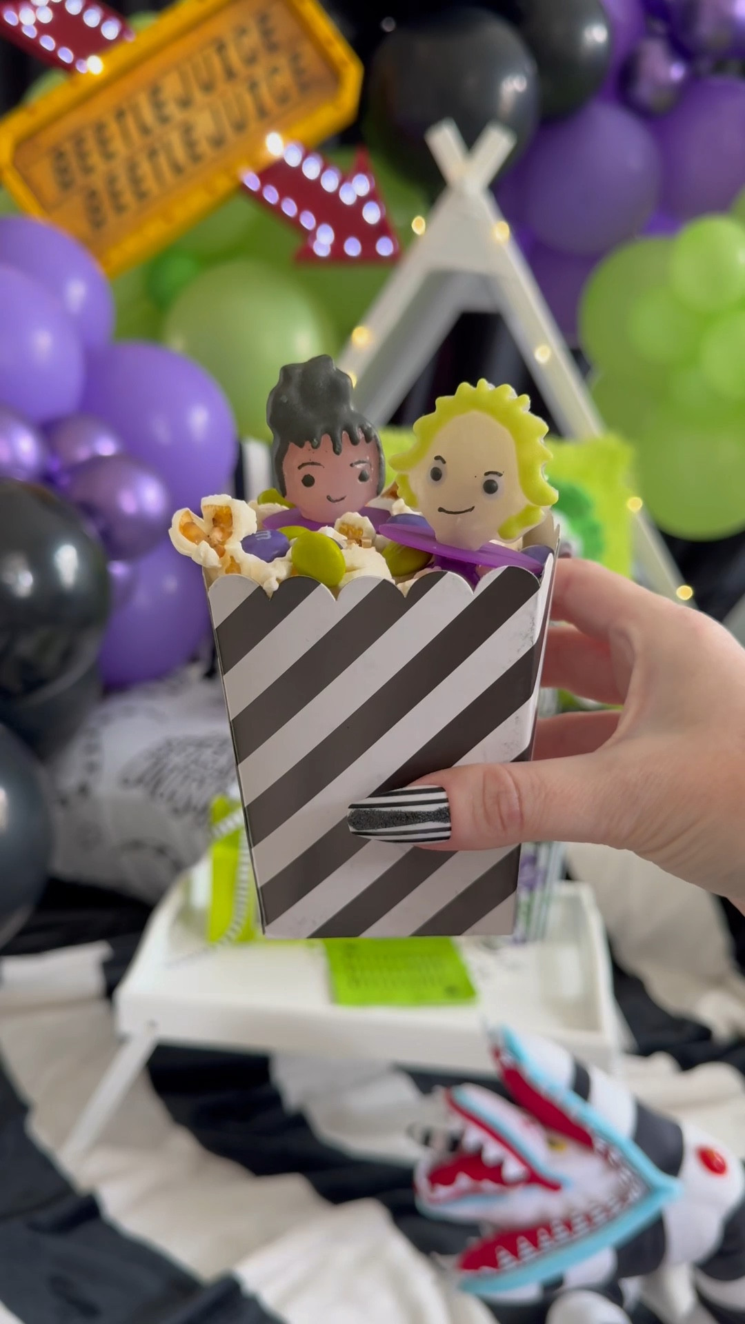 It’s a Summerween movie night featuring Beetlejuice! 💚🪲

#LTKParties #LTKSeasonal