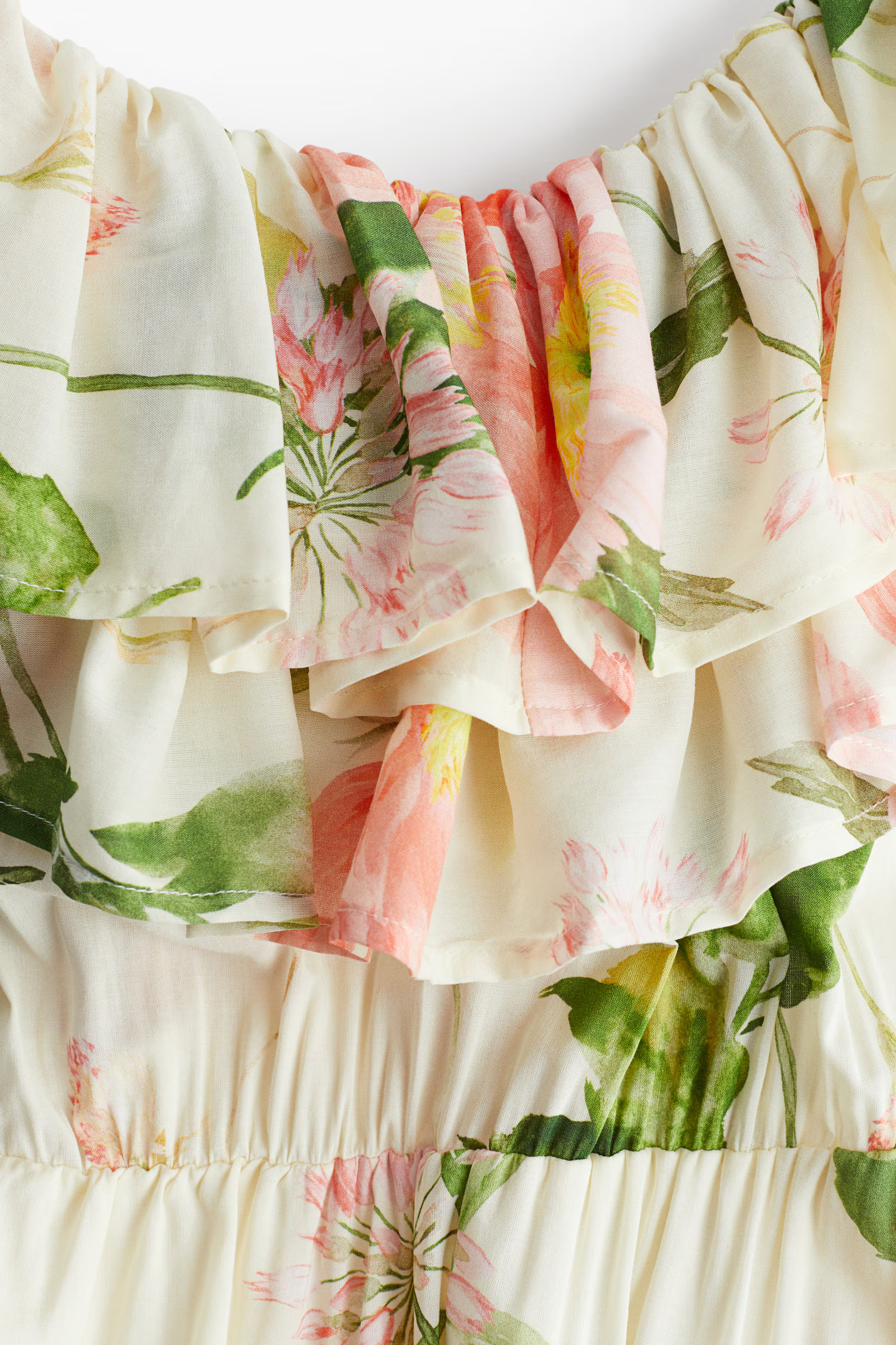 Flounced off-the-shoulder dress | H&M (UK, MY, IN, SG, PH, TW, HK)