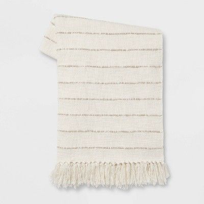Cotton Woven Striped Throw Blanket with Frayed Edges - Threshold™ | Target