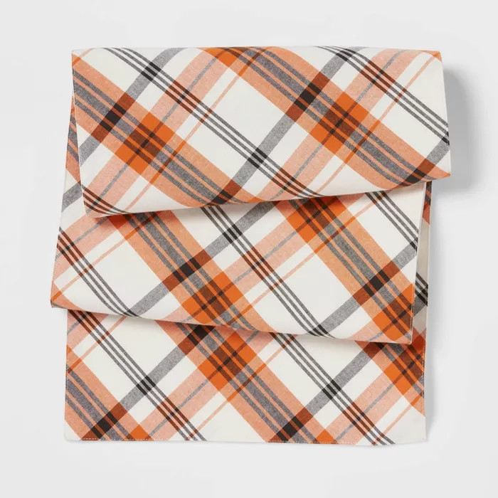 14" x 72" Cotton Plaid Table Runner - Threshold™ | Target