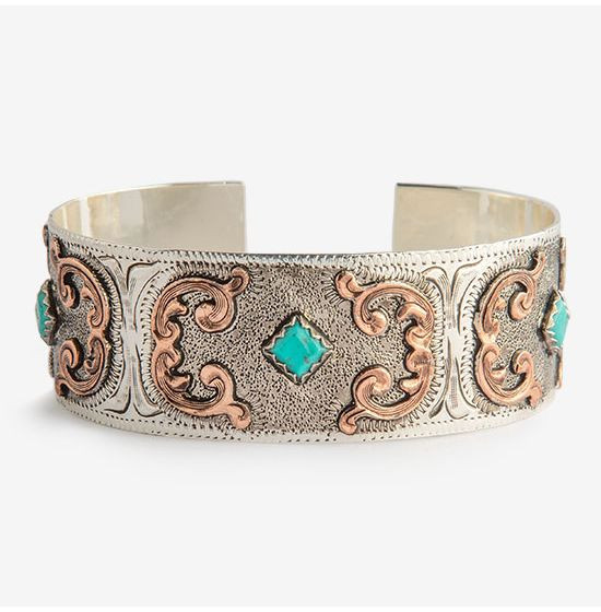 Cuff Bracelet with Turquoise and Copper Accents | Rod's Western Palace/ Country Grace