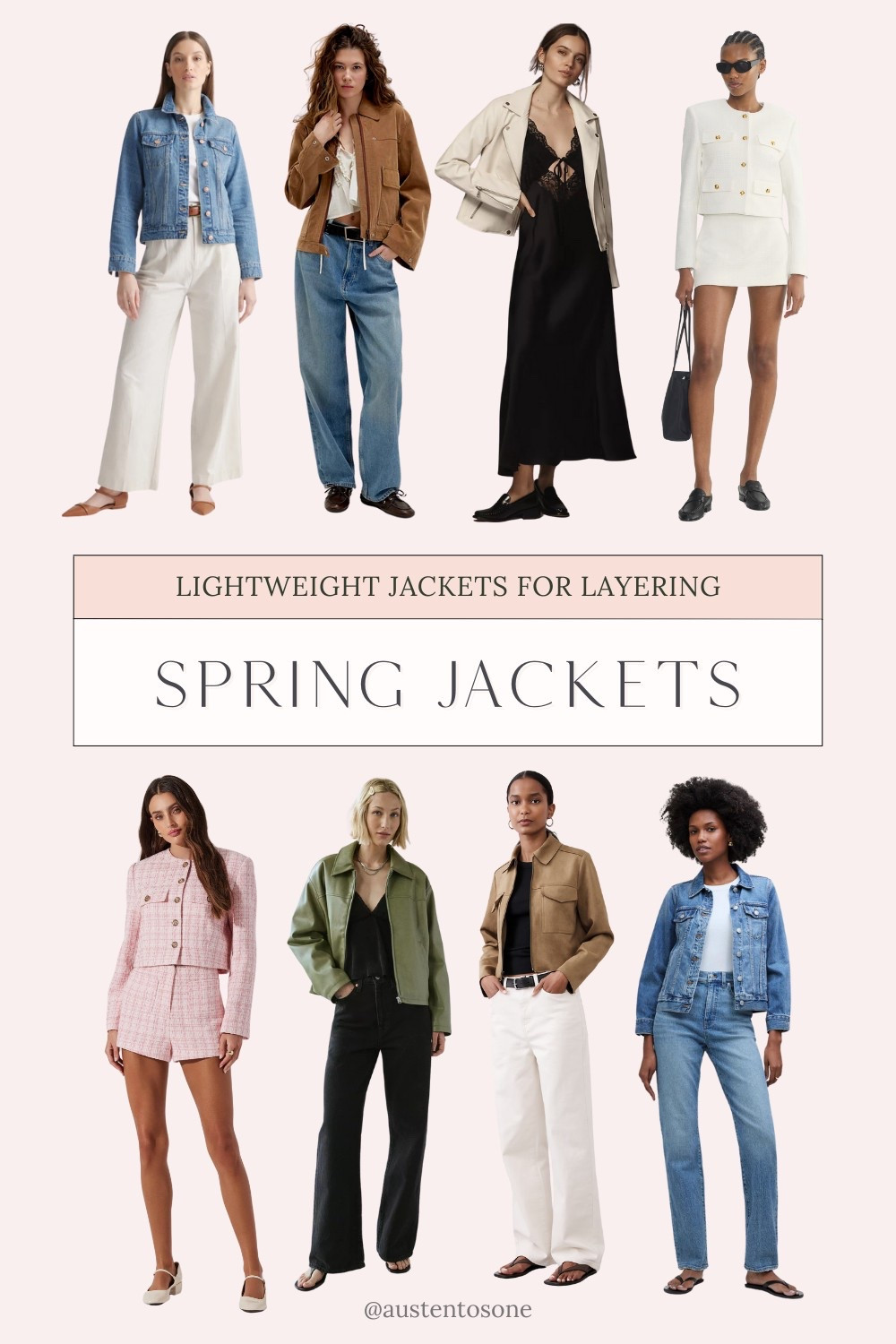 When it comes to spring style layers are essential so here are some of my favorite types of jackets to wear for spring. From leather to tweed and suede there are tons of options to choose from  

#LTKFindsUnder100 #LTKStyleTip #LTKSeasonal