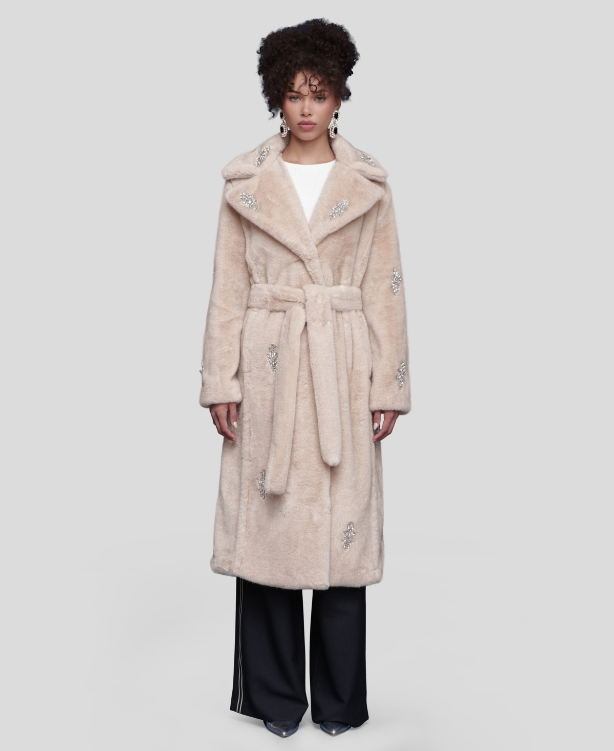 Avec Les Filles Women's Maxi Belted Robe Coat - French Gray | Macy's