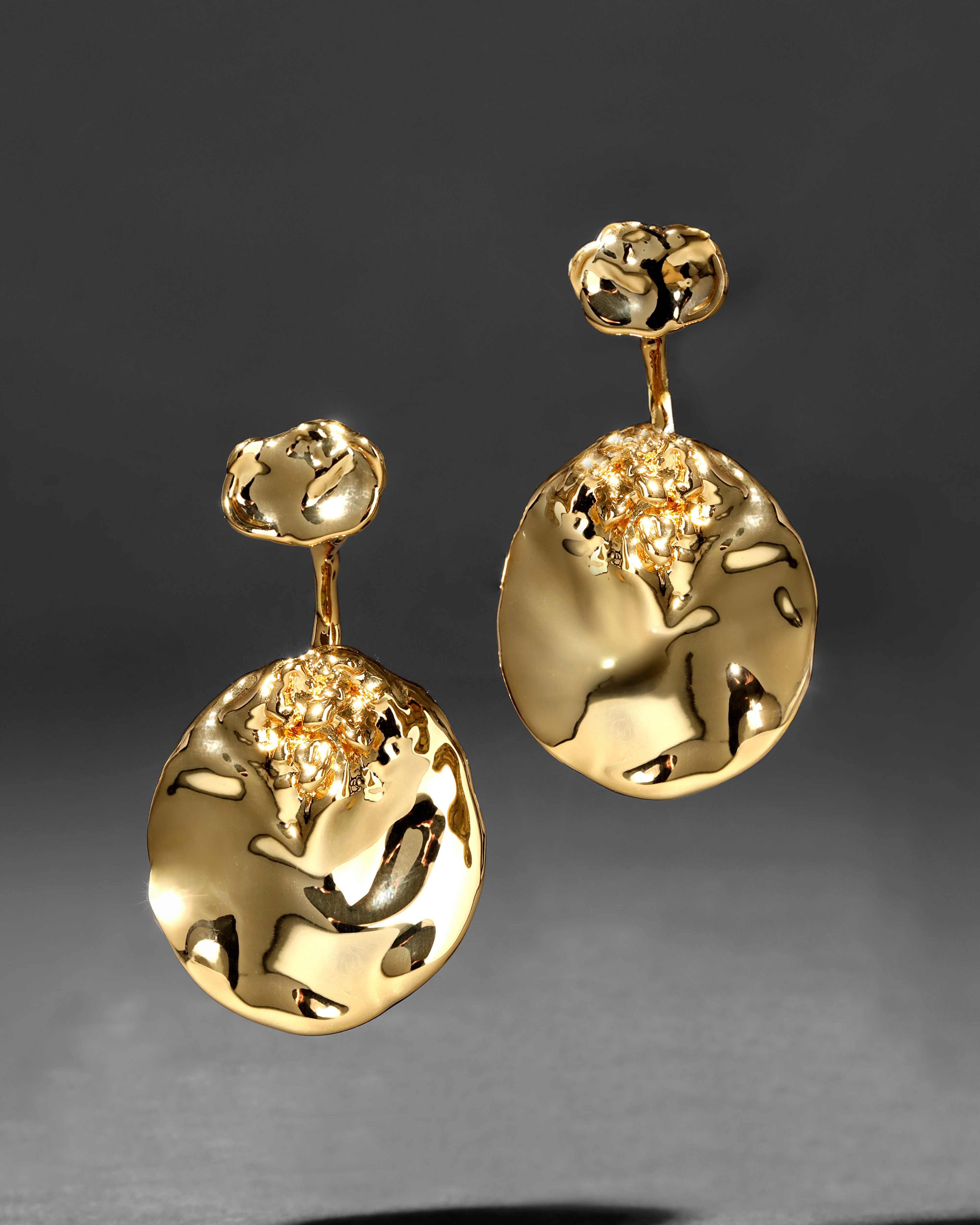 Brut Gold Coin Front Back Earrings | Alexis Bittar | Alexis Bittar