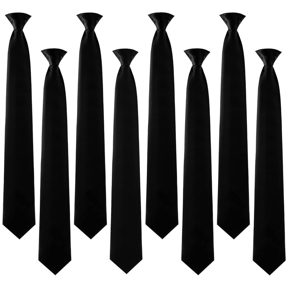 Janmercy Clip on Tie for Men 20 inch Solid Skinny Formal Neck Tie Pretied for Office School Weddi... | Amazon (US)